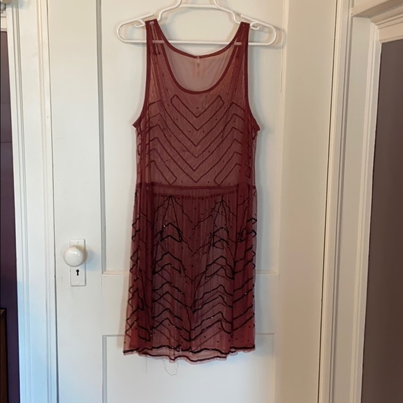 Free people mesh sequin slip dress - Picture 2 of 10